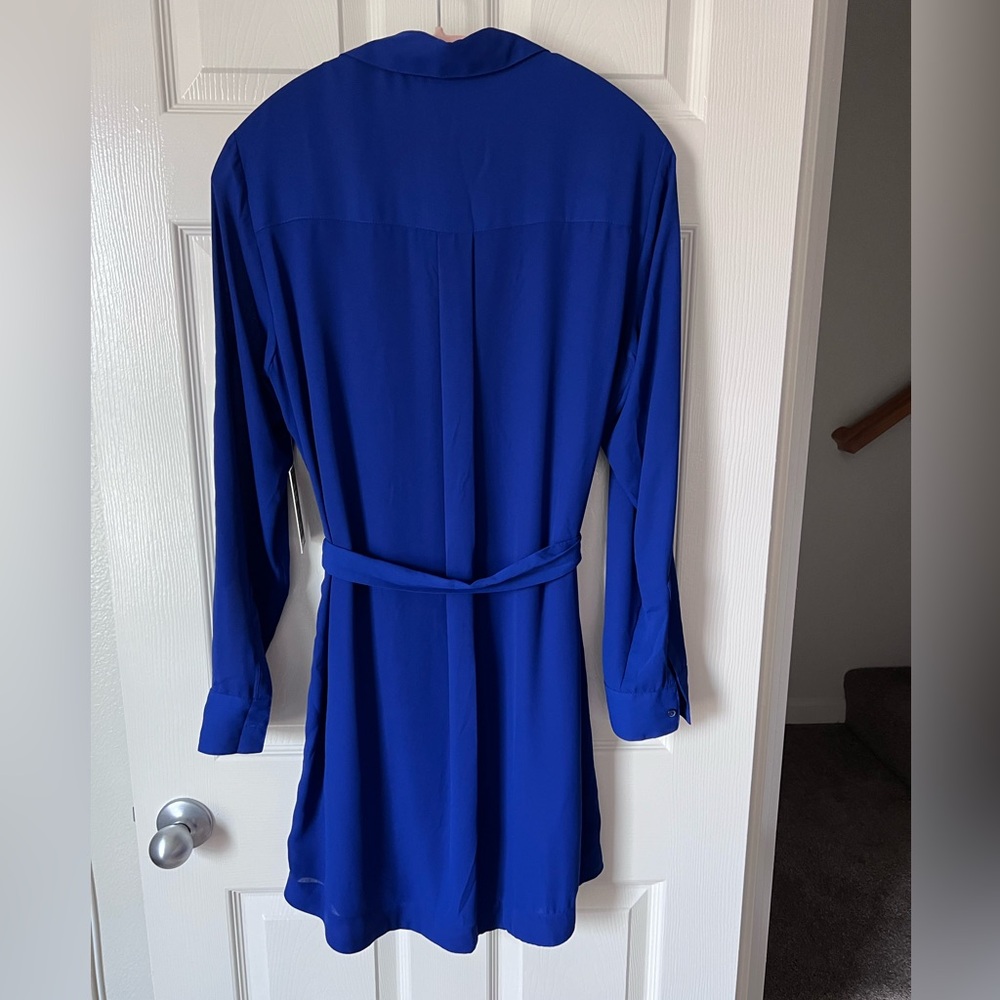Express The Portofino Shirt Dress. Sz Large. Beautiful blue color. NWT. - Picture 3 of 5